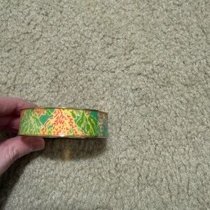 Lilly Pulitzer Gold-Tone Oval Hinged Bracelet